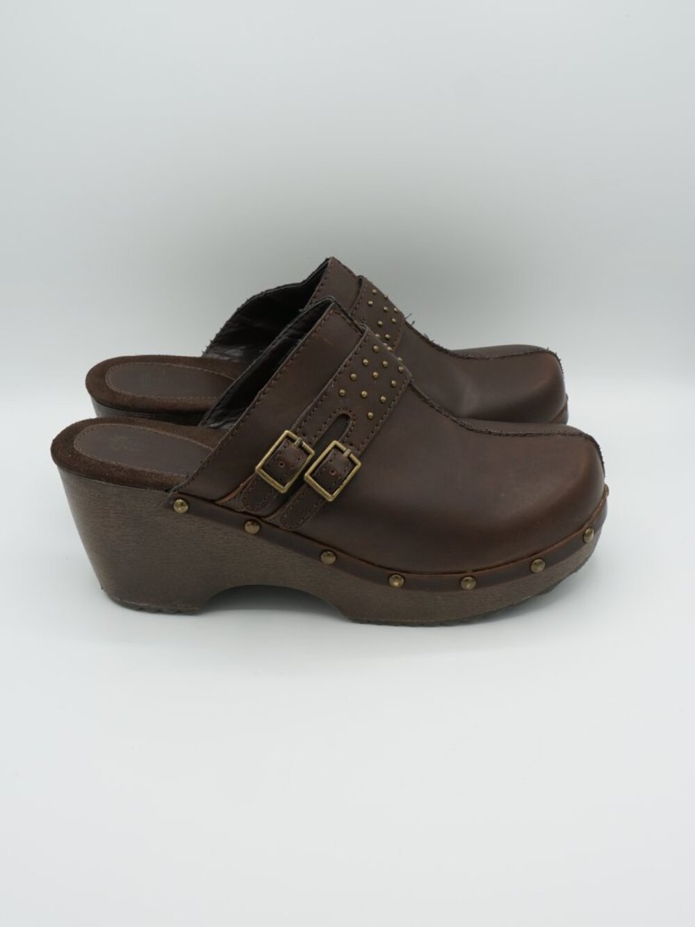 Route 66 Women's Camden Brown Studded Chunky Clogs Mules Size 8.5 - Picture 4 of 12